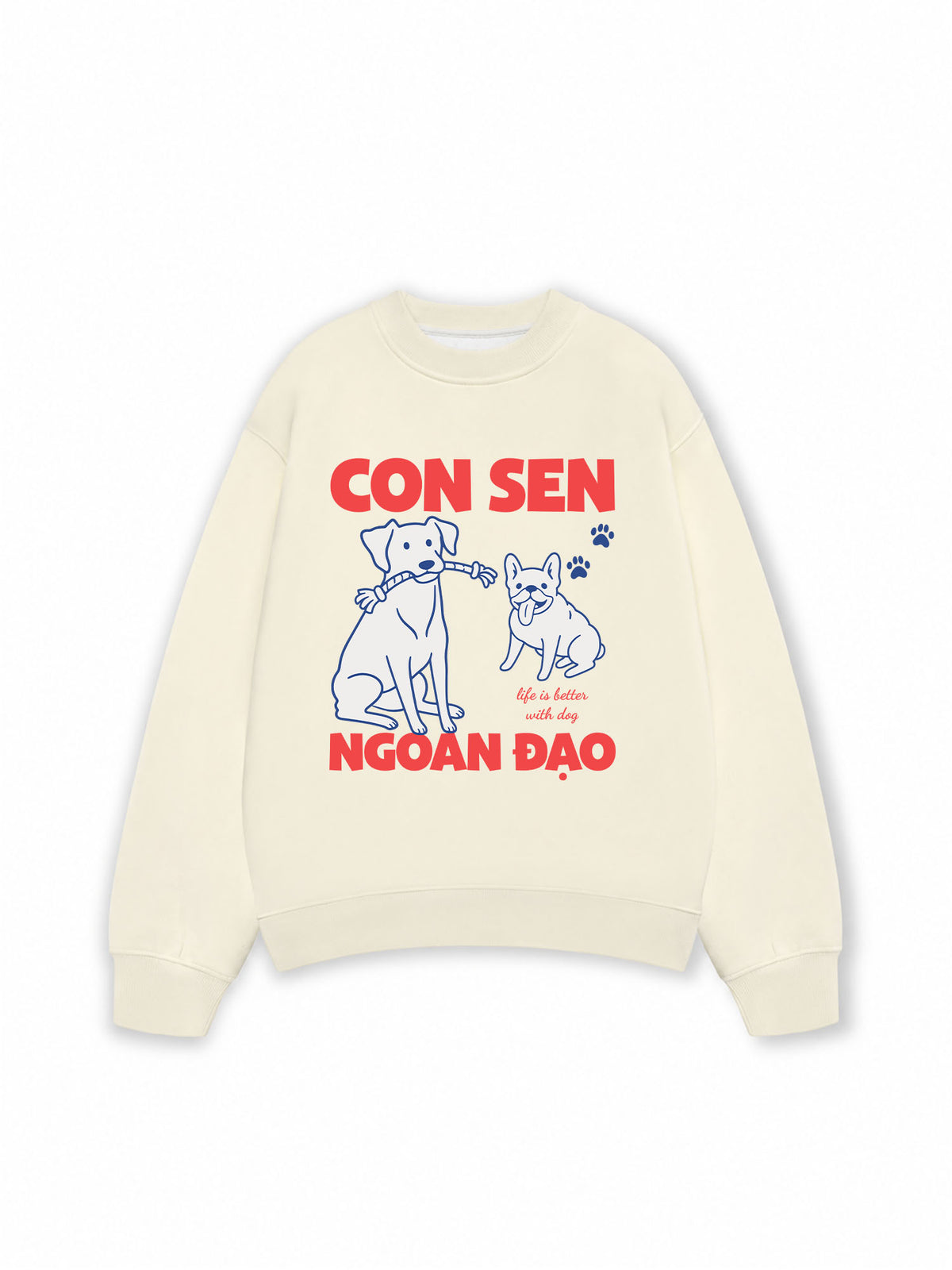 Áo Sweater Nỉ Hai Da Con Sen Ngoan Đạo Chó
