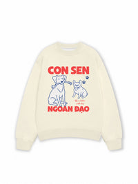 Áo Sweater Nỉ Hai Da Con Sen Ngoan Đạo Chó