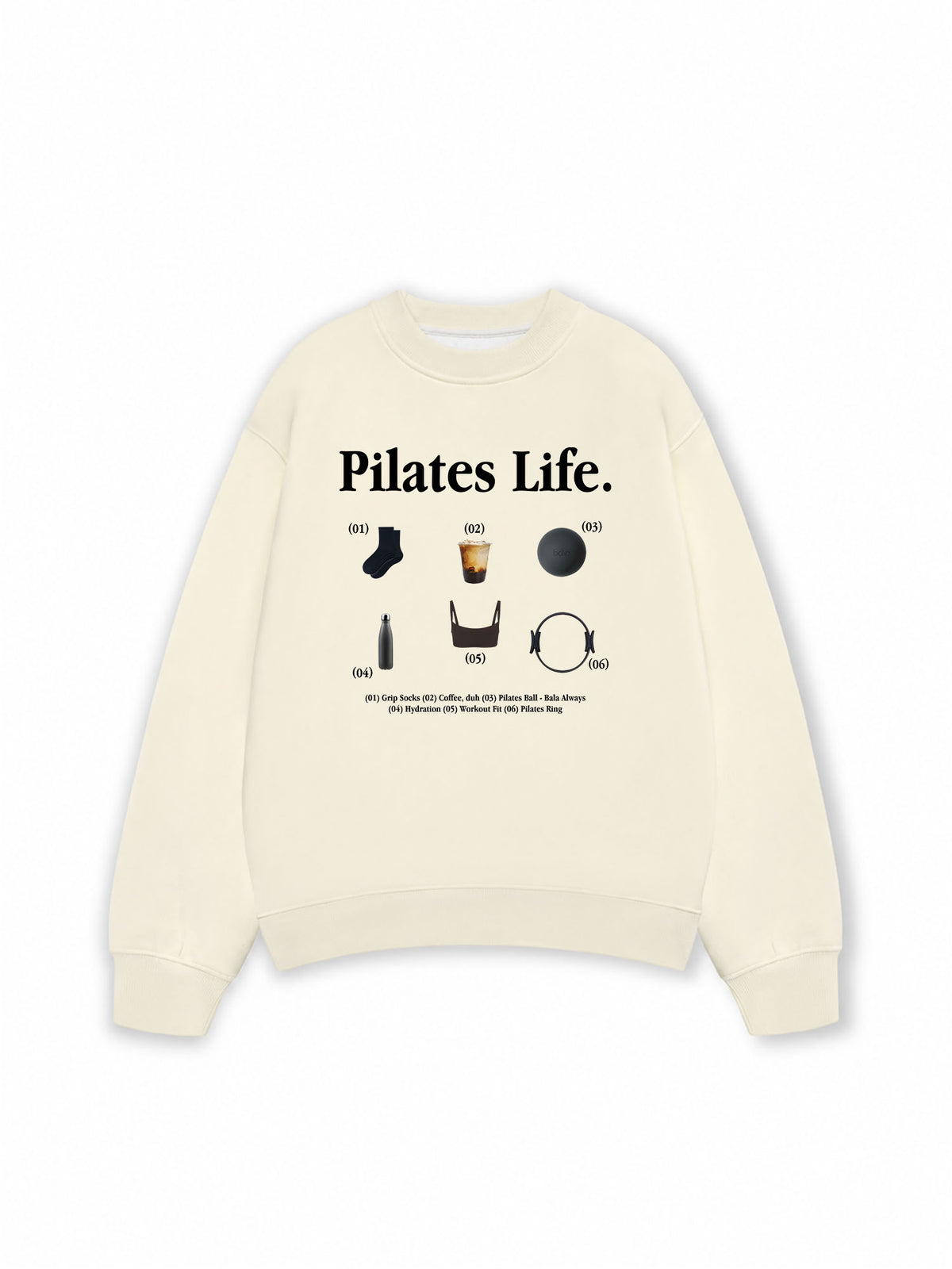 Áo Sweater Nỉ Hai Da  Pilates Life