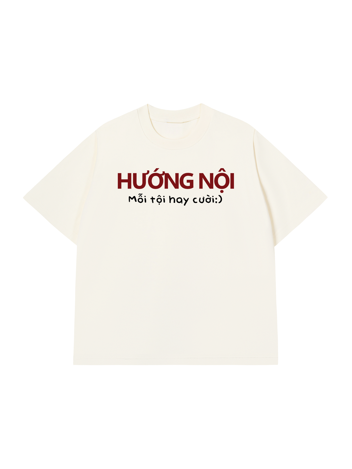 Áo Thun Relaxed Fit Hướng Nội Mỗi Tội Hay Cười