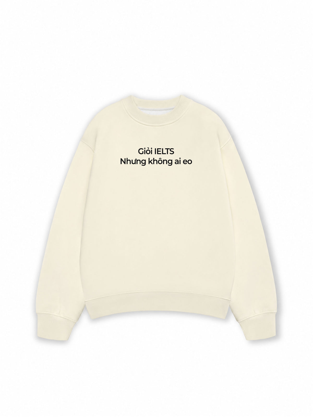 Áo Sweater Nỉ Hai Da Không Ai Eo