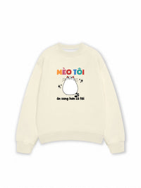 Áo Sweater Nỉ Hai Da Mèo Ăn Sang Hơn Tôi
