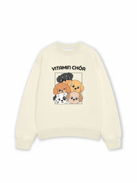 Áo Sweater Nỉ Hai Da  Vitamin Chóa