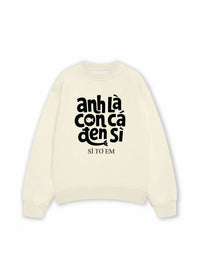 Áo Sweater Nỉ Hai Da Cá Đen Xì