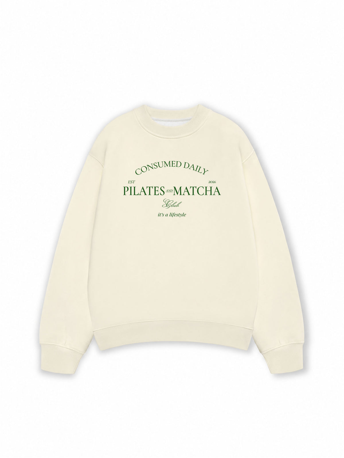 Áo Sweater Nỉ Hai Da Pilates And Matcha
