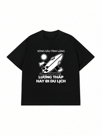 Áo Thun Relaxed Fit Lương Thấp Hay Đi Du Lịch