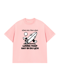 Áo Thun Relaxed Fit Lương Thấp Hay Đi Du Lịch
