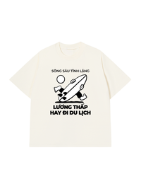 Áo Thun Relaxed Fit Lương Thấp Hay Đi Du Lịch