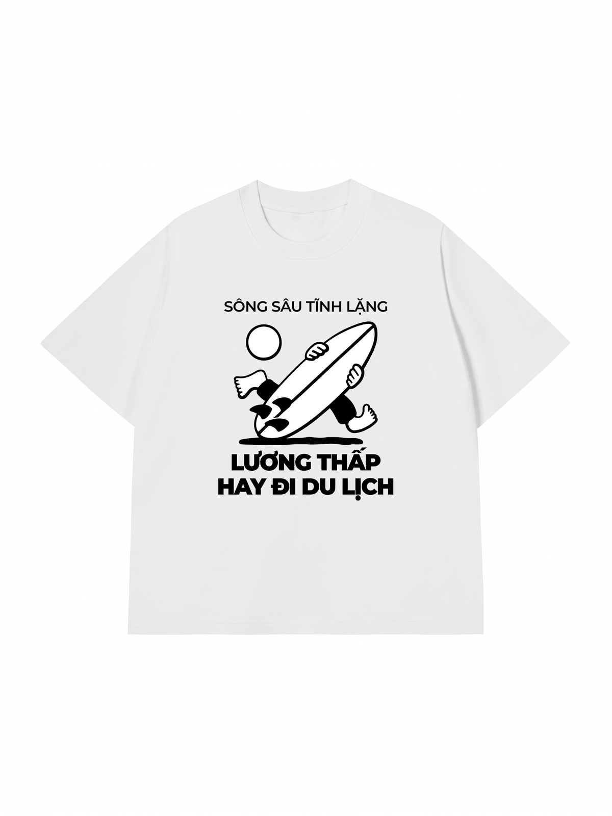 Áo Thun Relaxed Fit Lương Thấp Hay Đi Du Lịch