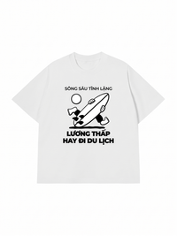 Áo Thun Relaxed Fit Lương Thấp Hay Đi Du Lịch