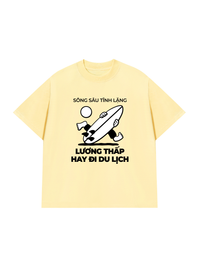Áo Thun Relaxed Fit Lương Thấp Hay Đi Du Lịch
