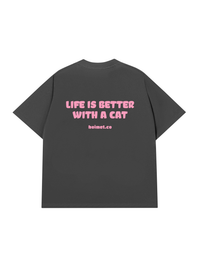 Áo Thun Relaxed Fit Life Is Better With A Cat
