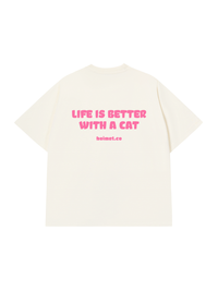 Áo Thun Relaxed Fit Life Is Better With A Cat