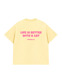 Áo Thun Relaxed Fit Life Is Better With A Cat