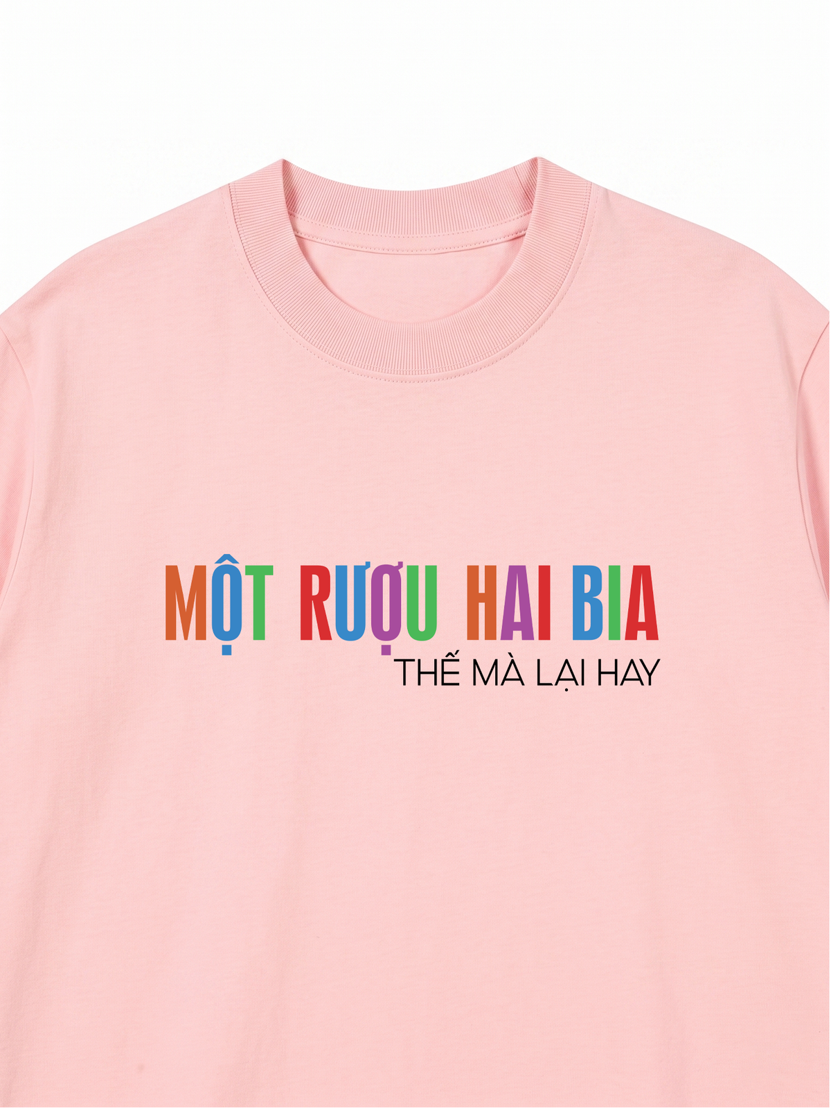 Áo Thun Relaxed Fit Một Rượu Hai Bia