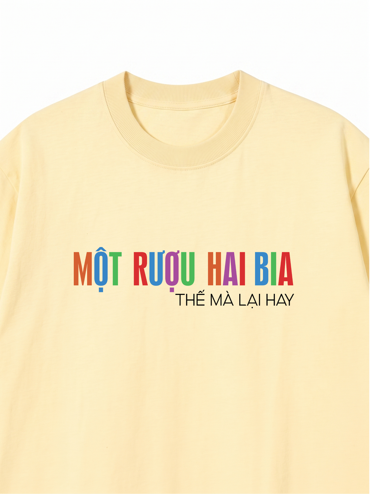 Áo Thun Relaxed Fit Một Rượu Hai Bia