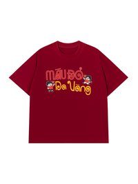 Áo Thun Relaxed Fit Máu Đỏ Da Vàng