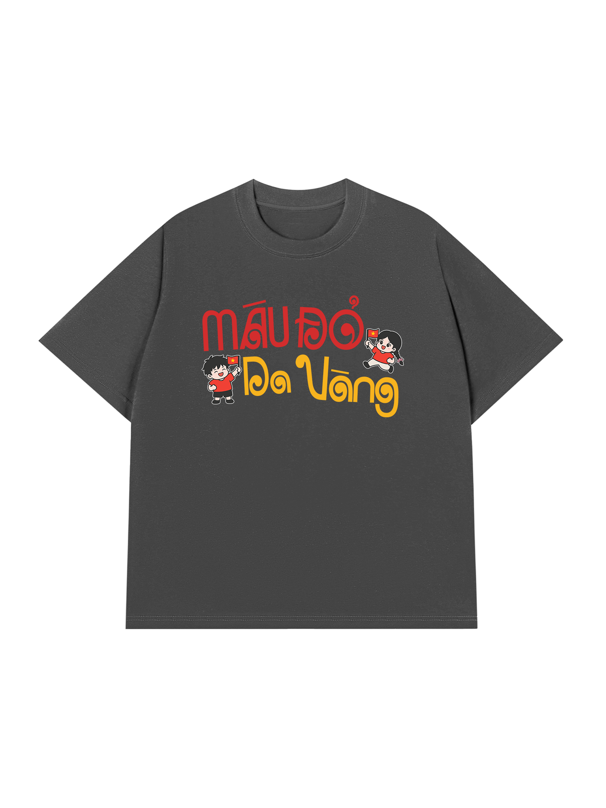 Áo Thun Relaxed Fit Máu Đỏ Da Vàng