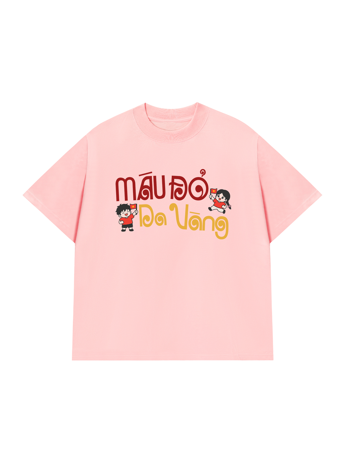 Áo Thun Relaxed Fit Máu Đỏ Da Vàng