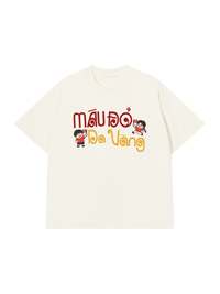 Áo Thun Relaxed Fit Máu Đỏ Da Vàng