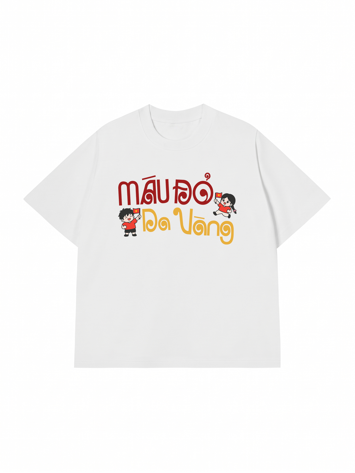 Áo Thun Relaxed Fit Máu Đỏ Da Vàng
