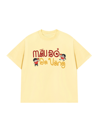 Áo Thun Relaxed Fit Máu Đỏ Da Vàng