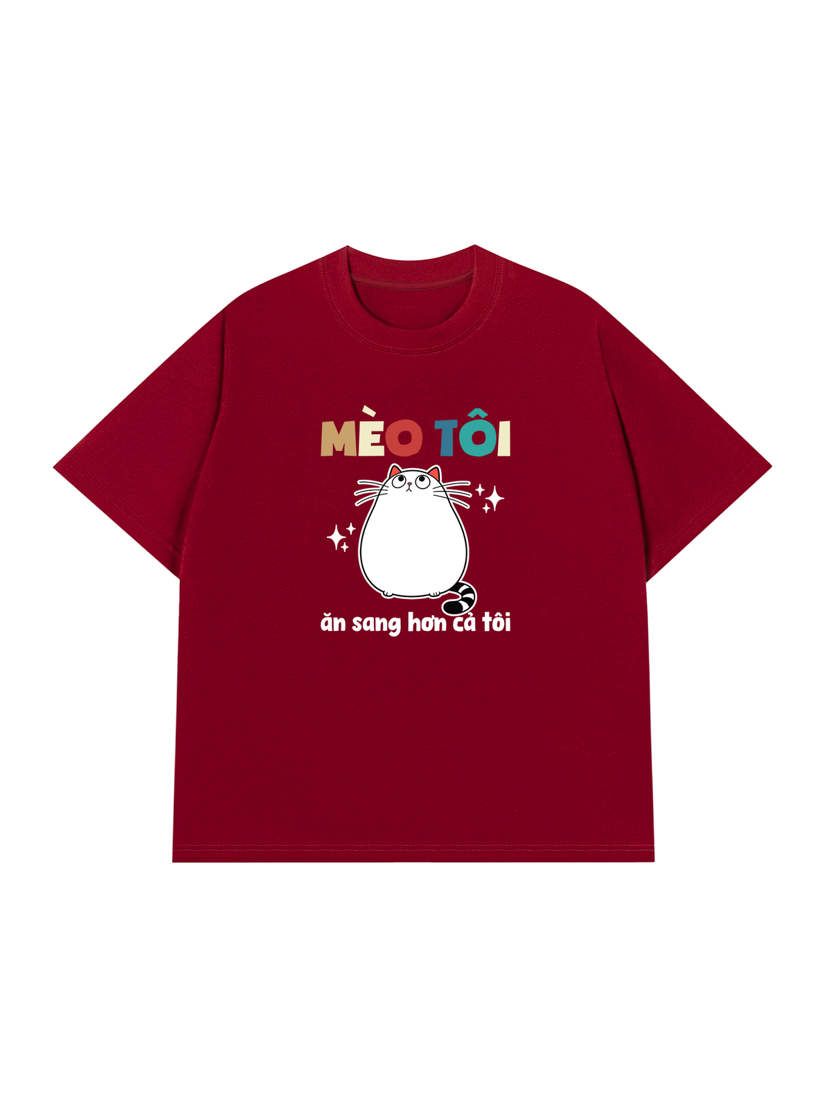 Áo Thun Relaxed Fit Mèo Ăn Sang Hơn Tôi