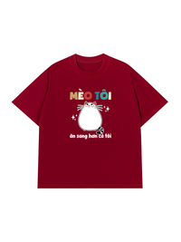 Áo Thun Relaxed Fit Mèo Ăn Sang Hơn Tôi