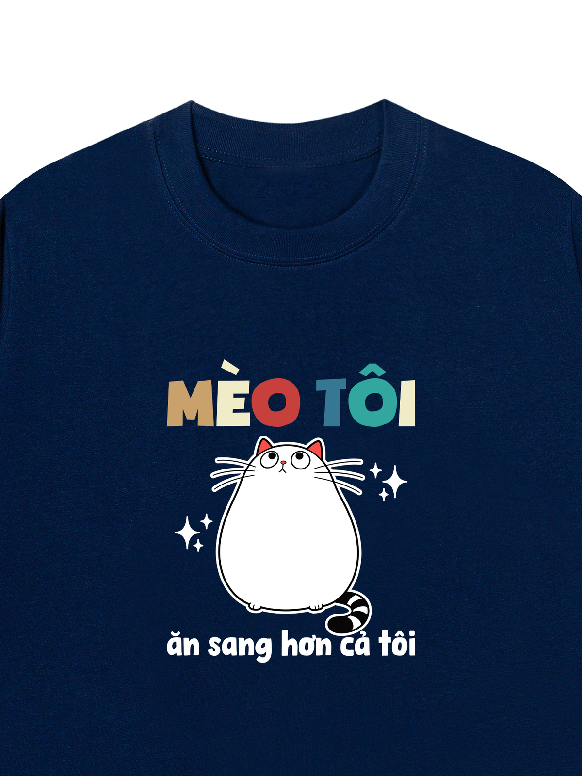 Áo Thun Relaxed Fit Mèo Ăn Sang Hơn Tôi