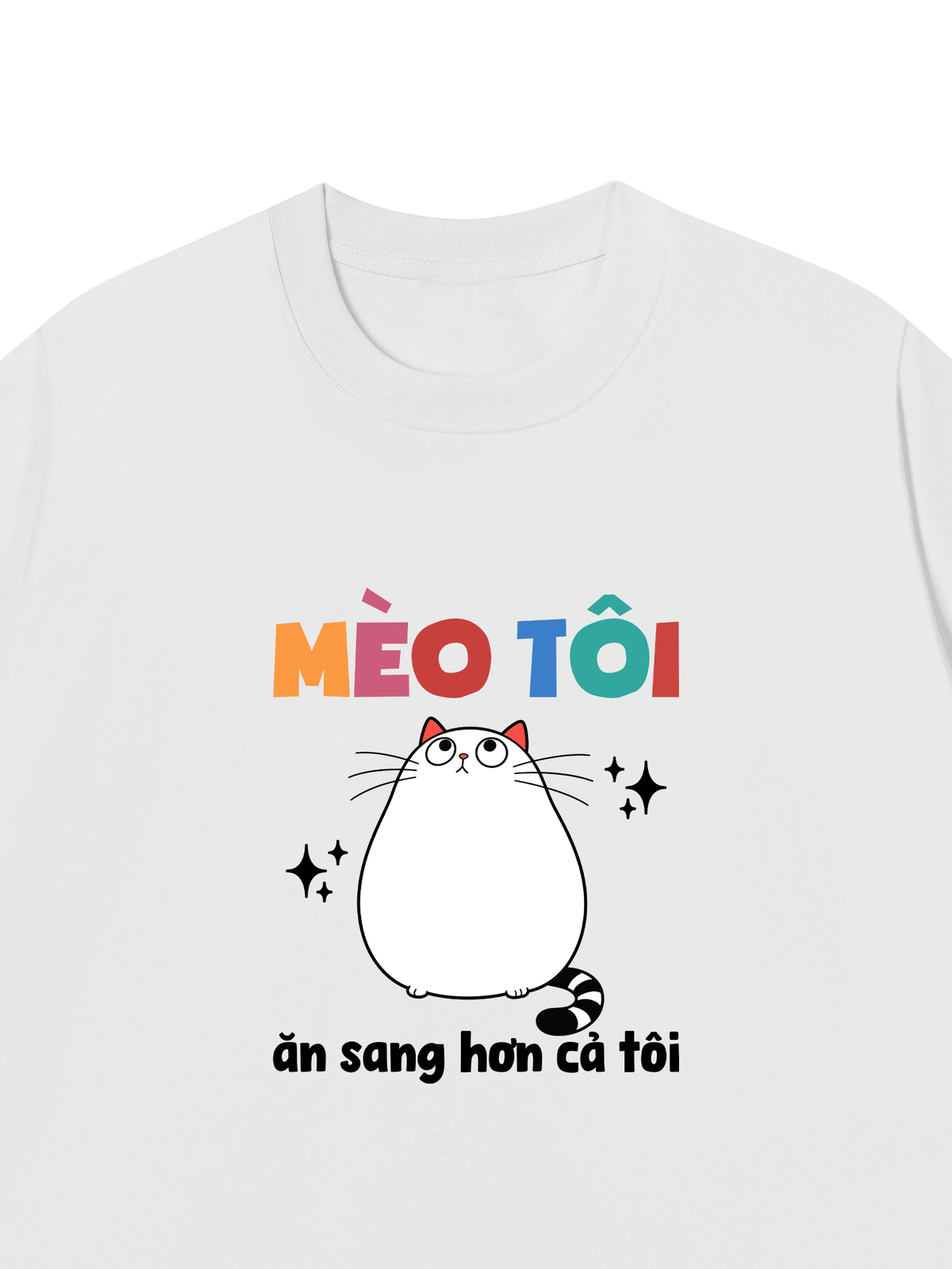 Áo Thun Relaxed Fit Mèo Ăn Sang Hơn Tôi