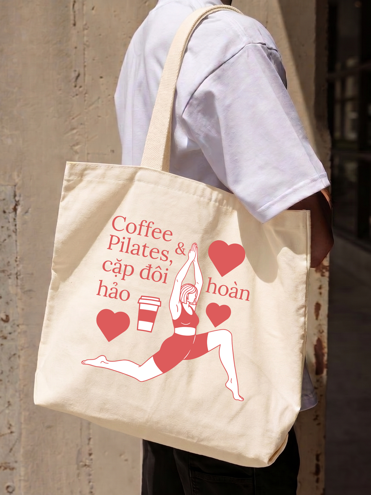 Túi Tote Pilates & Coffee