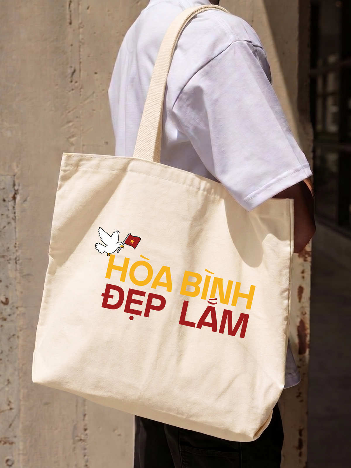 Túi Tote Hòa Bình Đẹp Lắm