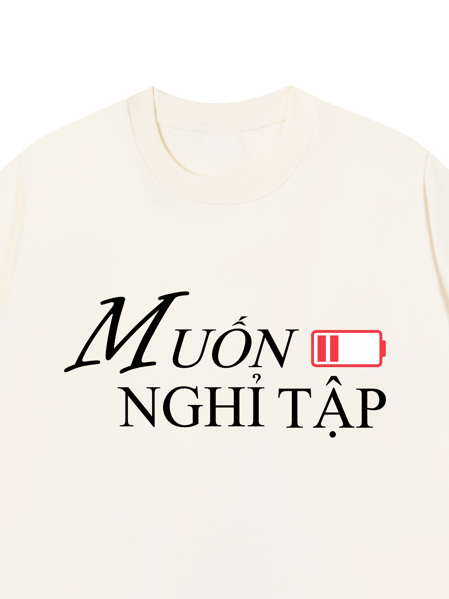 Áo Thun Relaxed Fit Muốn Nghỉ Tập