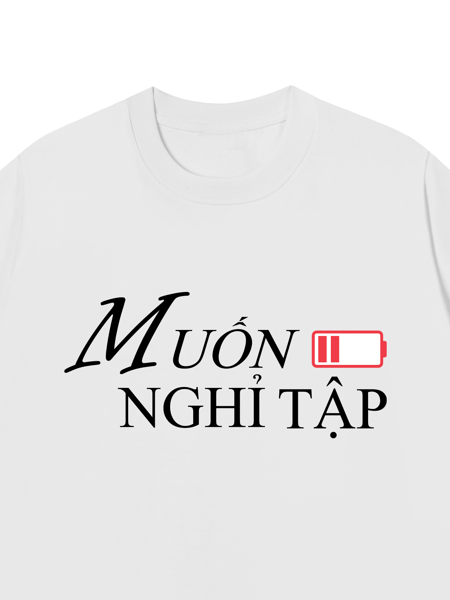 Áo Thun Relaxed Fit Muốn Nghỉ Tập