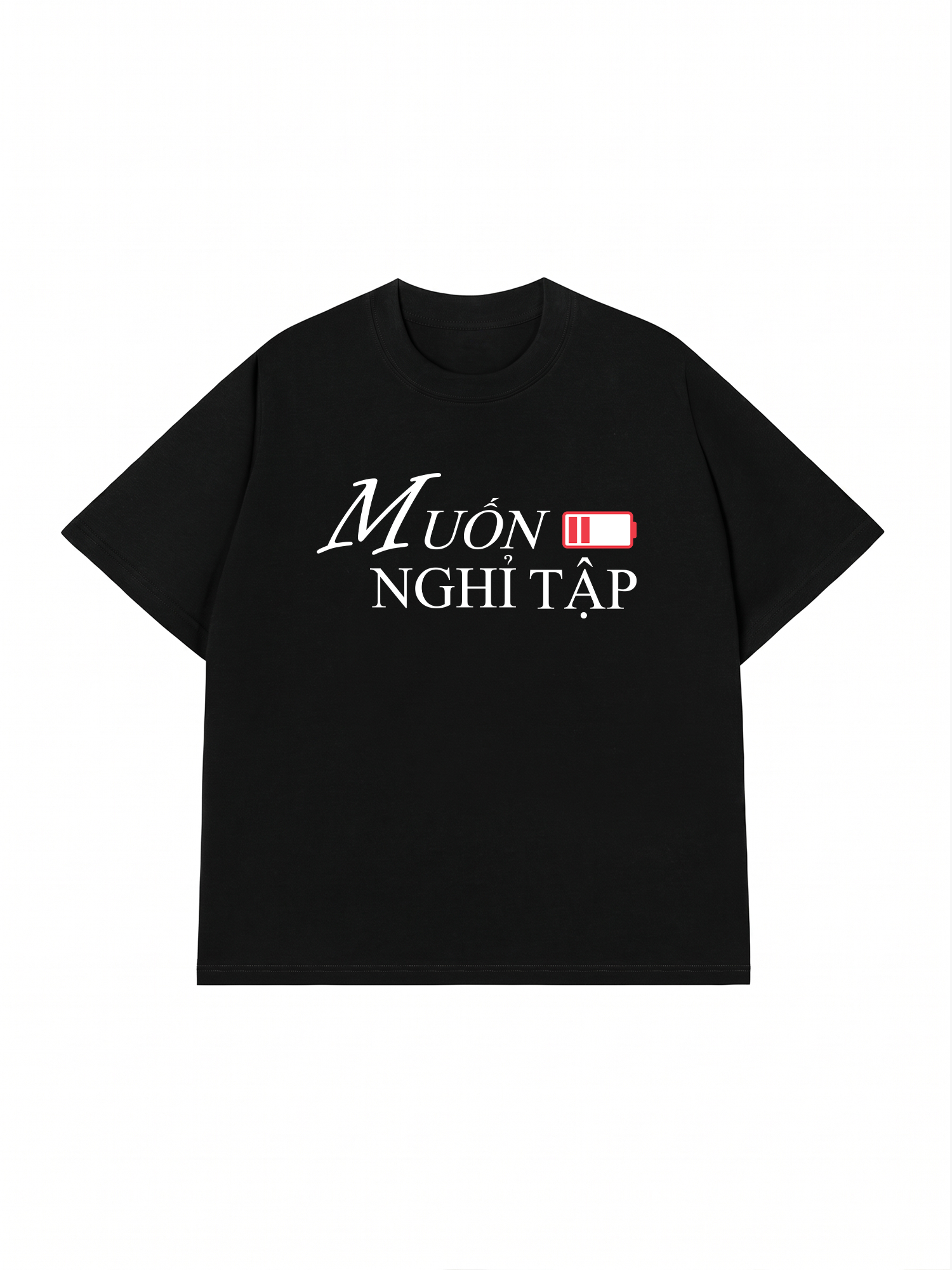 Áo Thun Relaxed Fit Muốn Nghỉ Tập