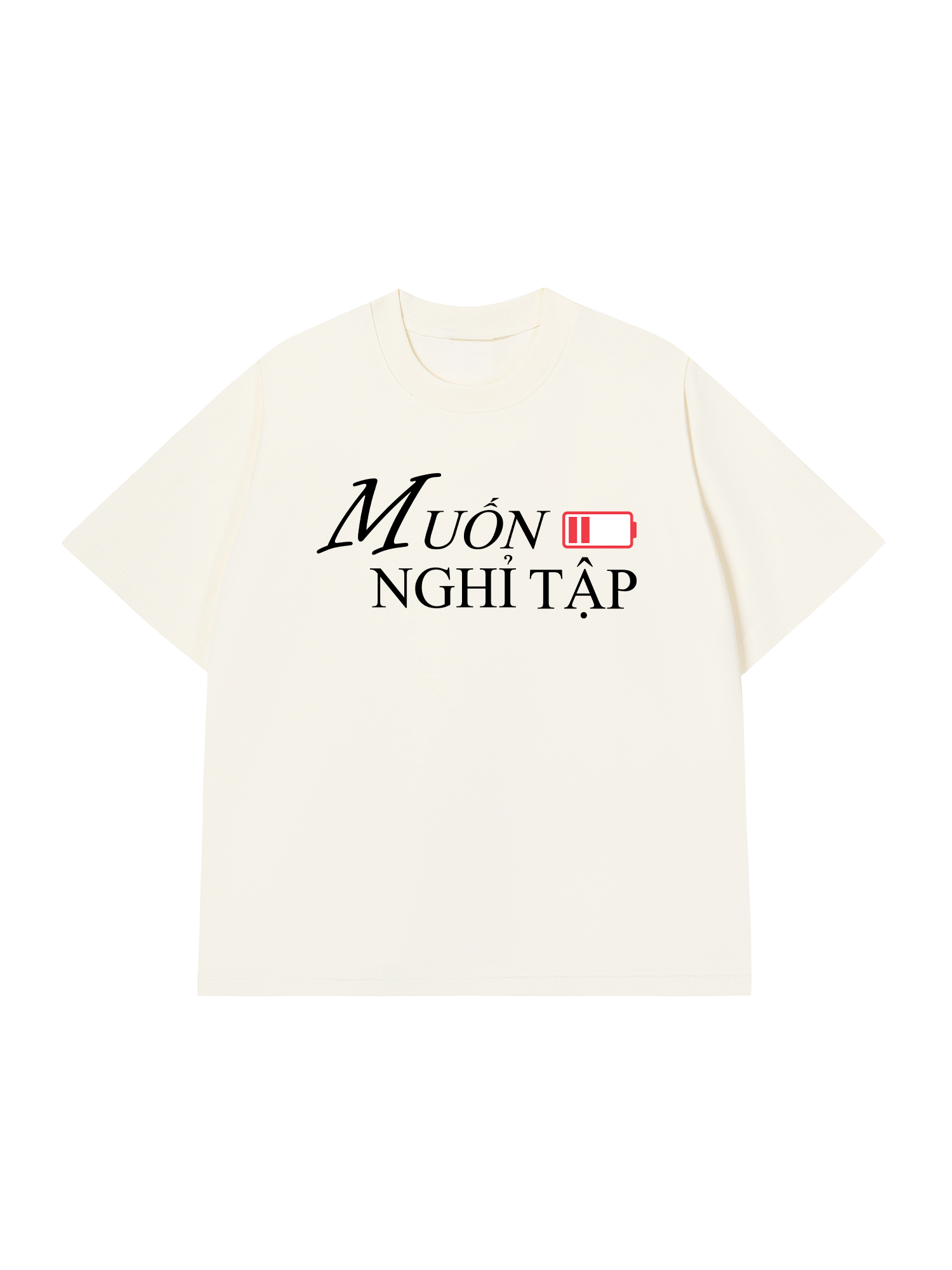 Áo Thun Relaxed Fit Muốn Nghỉ Tập