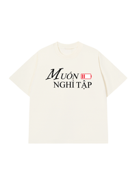 Áo Thun Relaxed Fit Muốn Nghỉ Tập