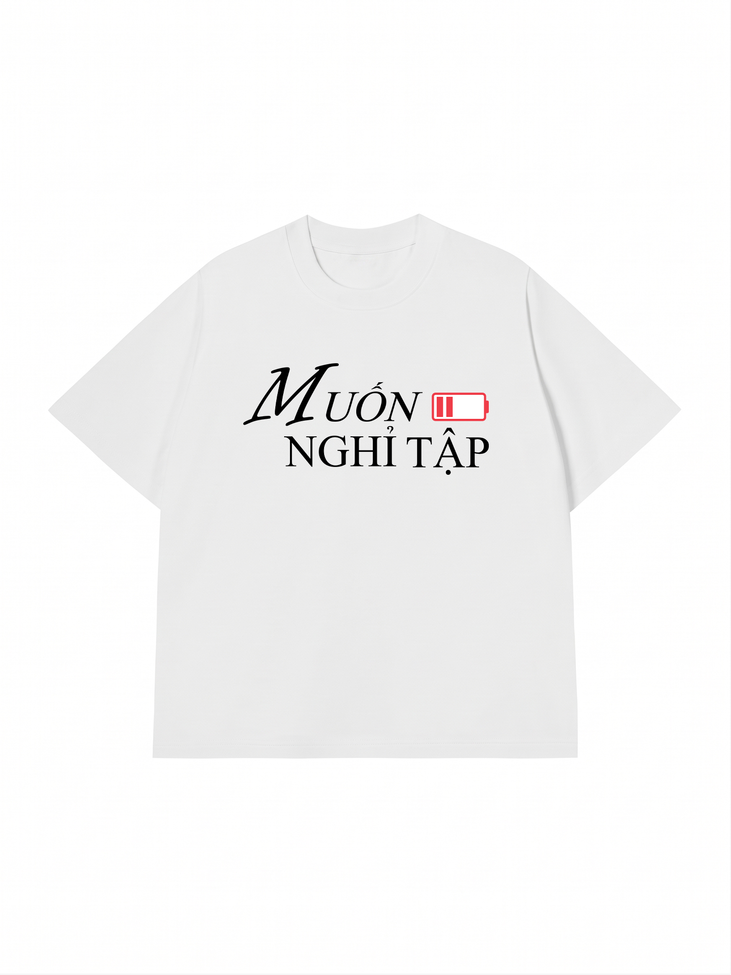 Áo Thun Relaxed Fit Muốn Nghỉ Tập