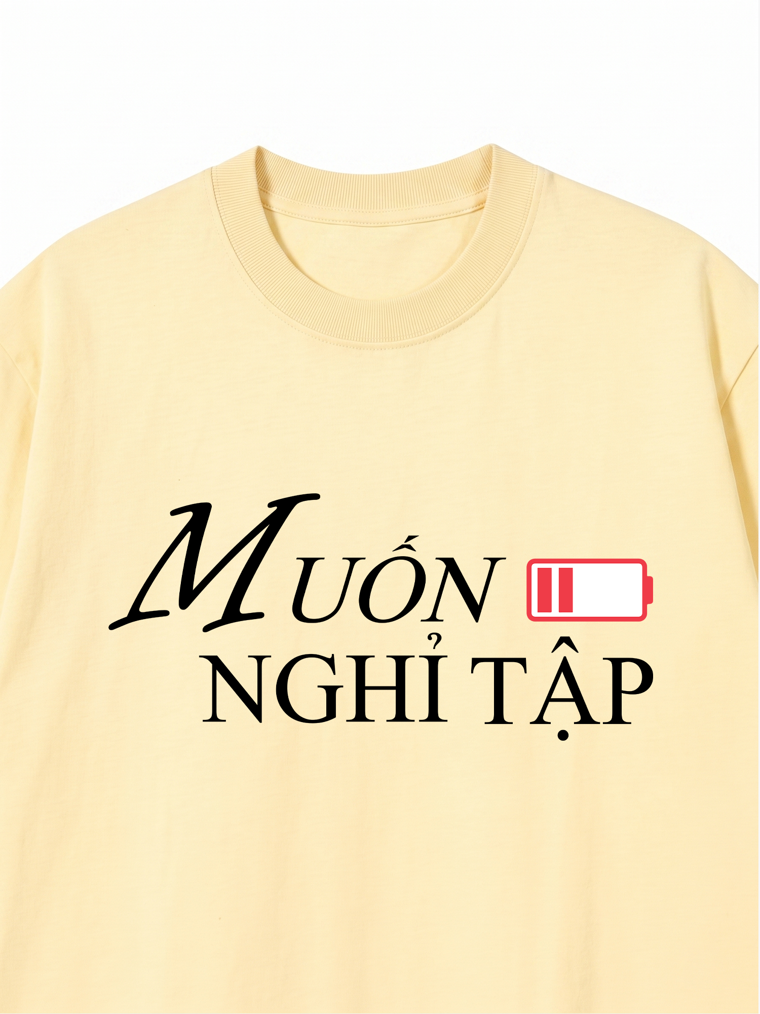 Áo Thun Relaxed Fit Muốn Nghỉ Tập