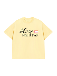 Áo Thun Relaxed Fit Muốn Nghỉ Tập