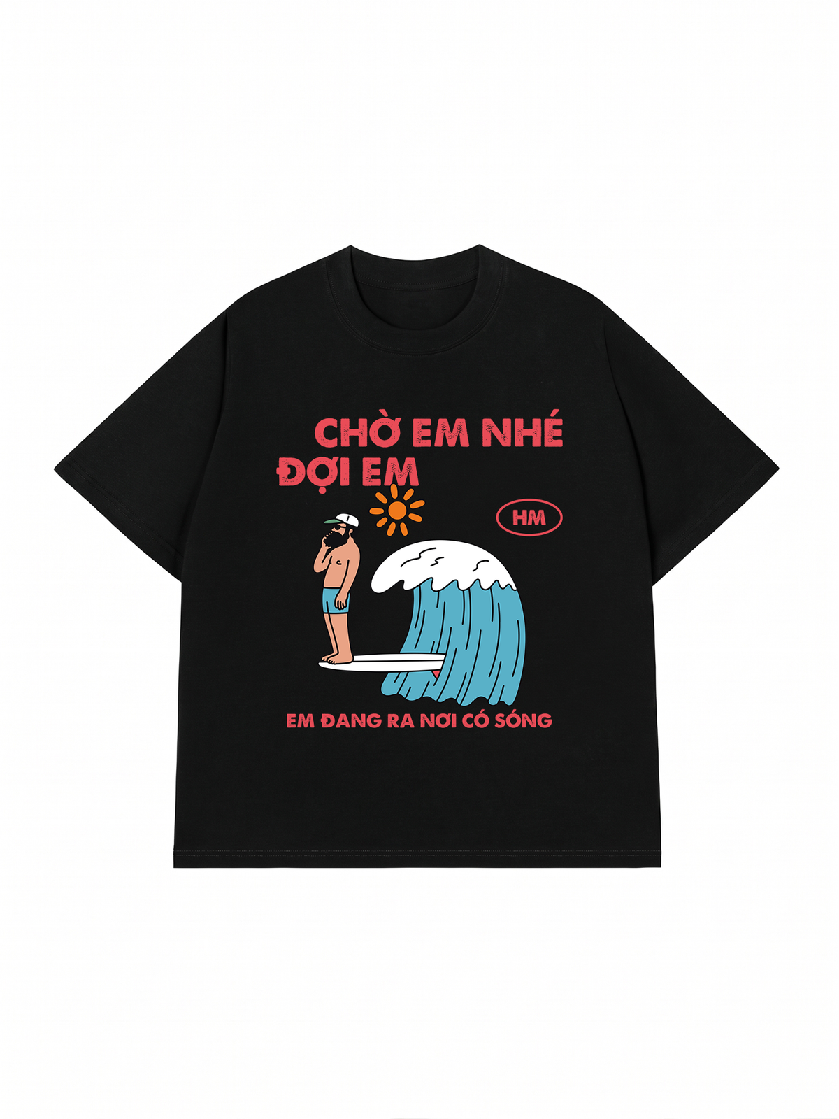 Áo Thun Relaxed Fit Nơi Có Sóng
