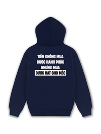 Áo Hoodie Nỉ Hai Da Tiền Mua Được Hạt Cho Mèo