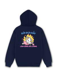 Áo Hoodie Nỉ Hai Da Công Chúa Làm Công Ăn Lương