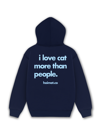 Áo Hoodie Nỉ Hai Da I Love Cat