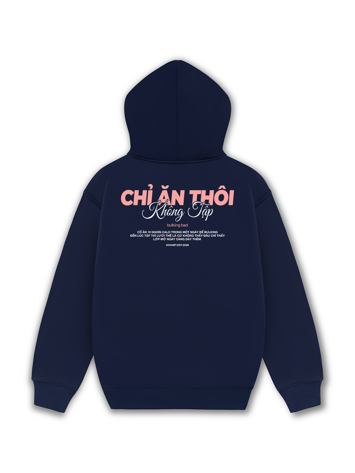 Áo Hoodie Nỉ Hai Da Chỉ Ăn Không Tập