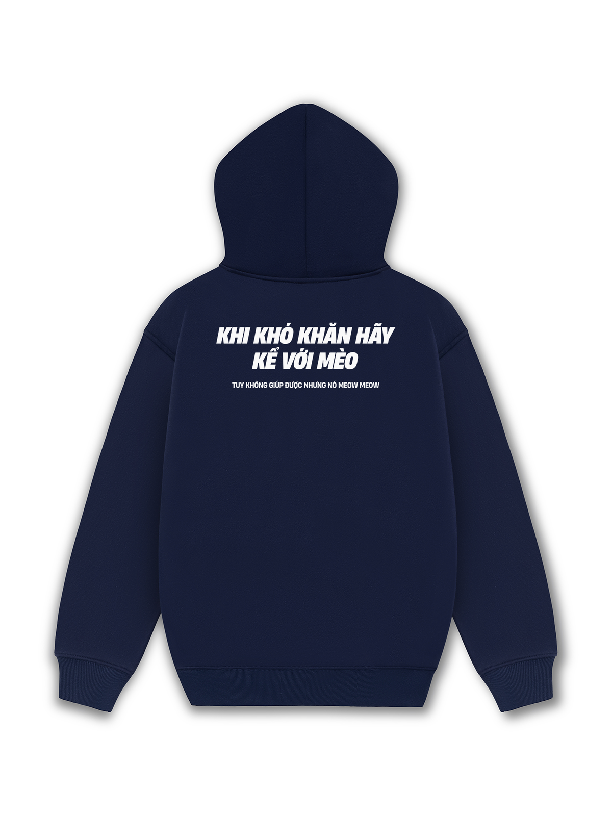 Áo Hoodie Nỉ Hai Da Khó Khăn Hãy Kể Với Mèo