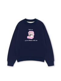 Áo Sweater Nỉ Hai Da Will You Pilates With Me