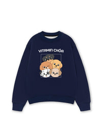 Áo Sweater Nỉ Hai Da  Vitamin Chóa