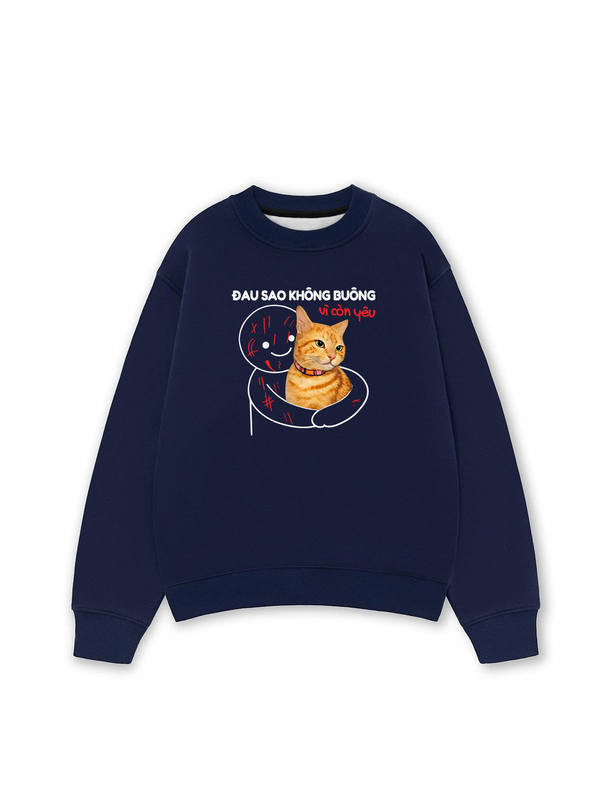Áo Sweater Nỉ Hai Da Đau Sao Không Buông