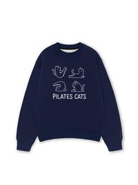 Áo Sweater Nỉ Hai Da Pilates Cat